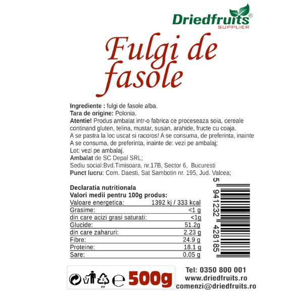 Fulgi de fasole Driedfruits - 500 g