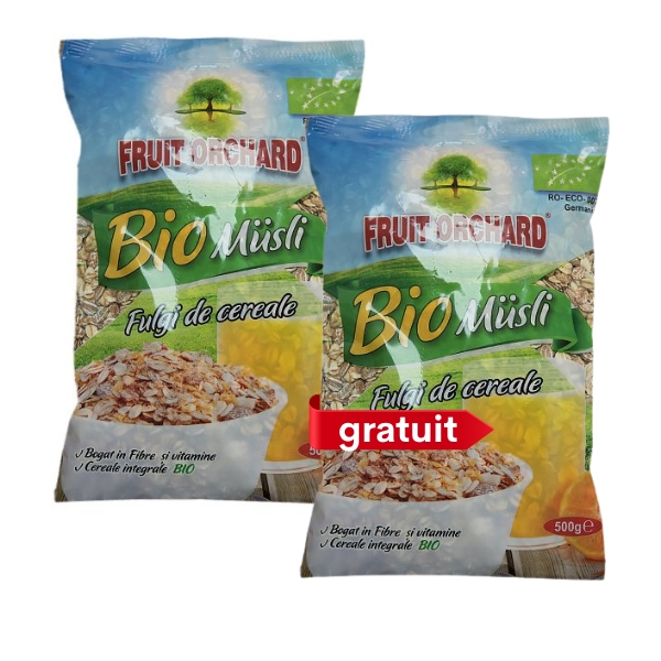 Fulgi cereale (baza muesli) BIO Driedfruits - 500 g (Pachet 1+1 gratis)