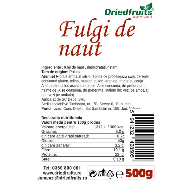 Fulgi de naut Driedfruits - 500 g