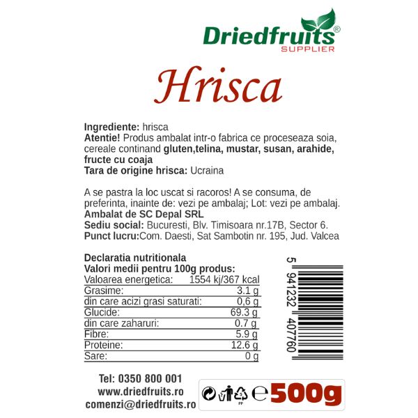 Hrisca Driedfruits - 500 g