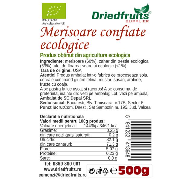 Merisoare confiate BIO Driedfruits - 500 g