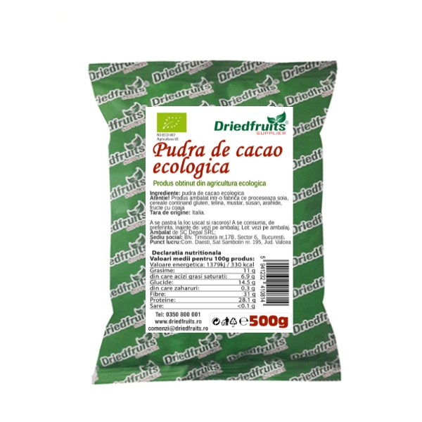 Cacao pudra BIO Driedfruits - 500 g