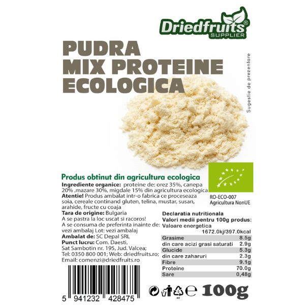 Mix proteine pudra BIO Driedfruits - 100 g