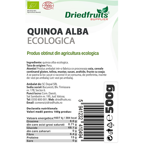 Quinoa alba BIO Driedfruits - 500 g