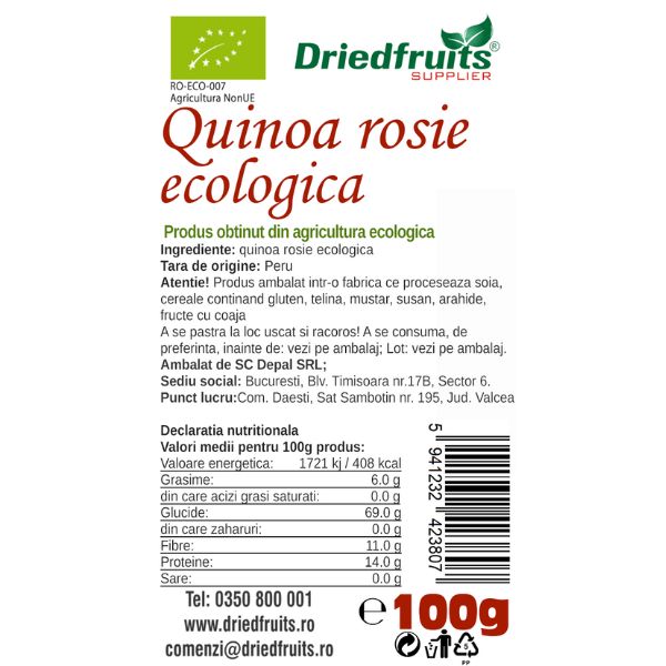 Quinoa rosie BIO Driedfruits - 100 g