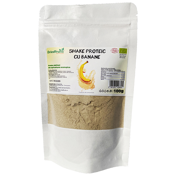 Shake proteic cu banane BIO Driedfruits - 100 g