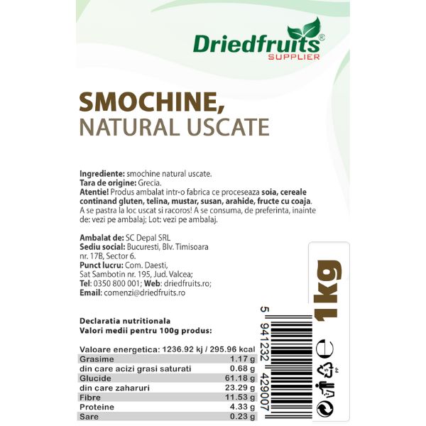 Smochine natural uscate Grecia VRAC - 45 lei per kg