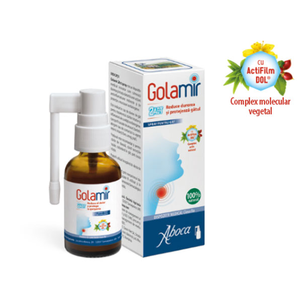 Golamir spray pentru gat Aboca – 30 ml Aboca Siropuri, spray-uri medicinale