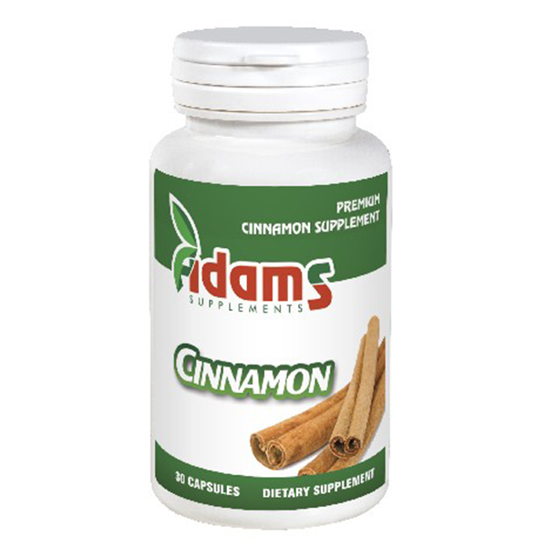 Cinnamon (scortisoara) 1000 mg Adams Supplements – 30 capsule