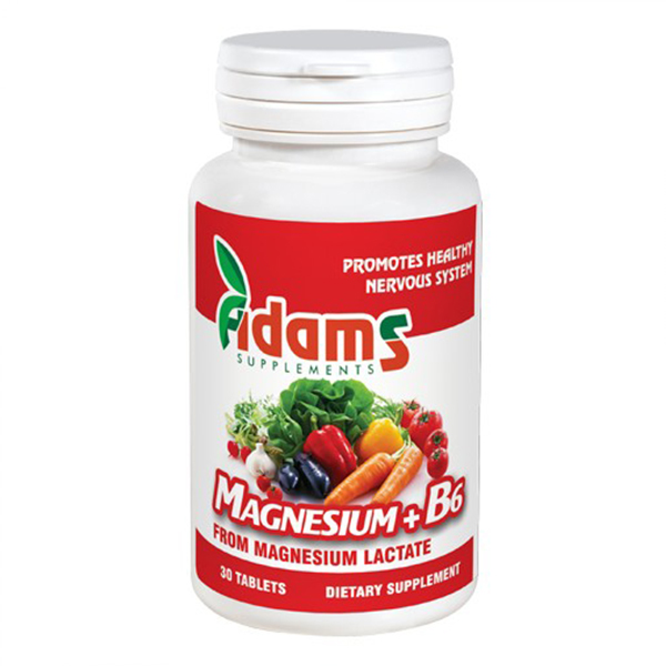 Magneziu+B6 Adams Supplements – 30 capsule