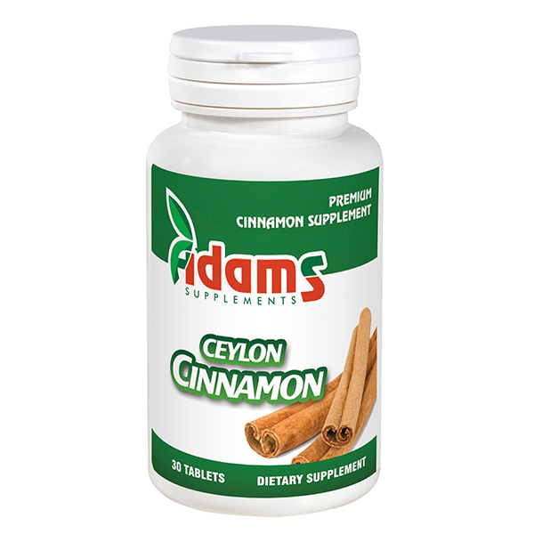 Ceylon cinnamon (scortisoara) 1000 mg Adams Supplements - 30 capsule