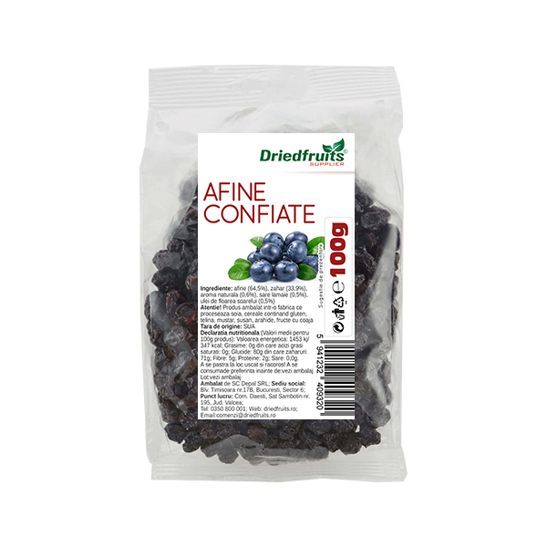 Afine confiate Driedfruits – 100 g
