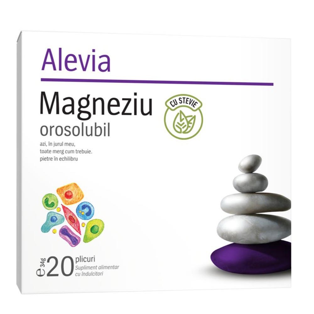 Magneziu orosolubil cu stevie Alevia – 20 plicuri Alevia Capsule si comprimate