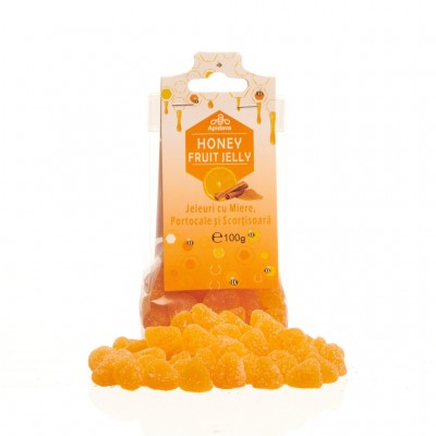 Jeleuri cu miere, portocale si scortisoara Apidava – 100 g APITERRA Produse apicole