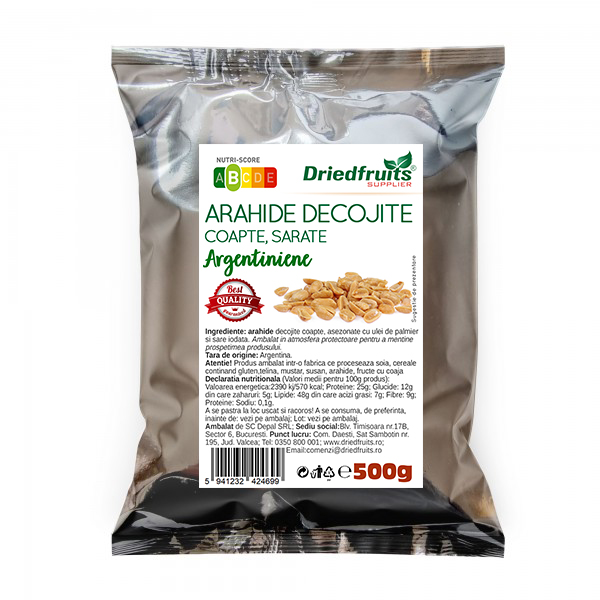 Arahide decojite coapte si sarate (albe) Driedfruits – 500 g Dried Fruits Alune & nuci prajite