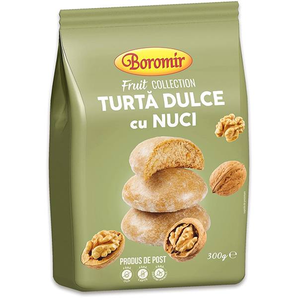 Turta dulce cu nuci Boromir – 300 g Boromir Biscuiti vegani & Budinci & Snacks