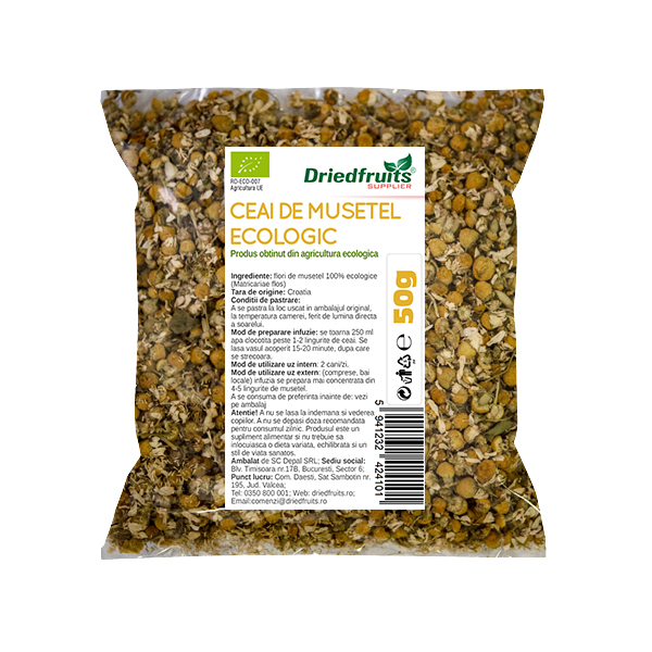 Ceai musetel BIO Driedfruits – 50 g Dried Fruits Ceaiuri & Creme medicinale