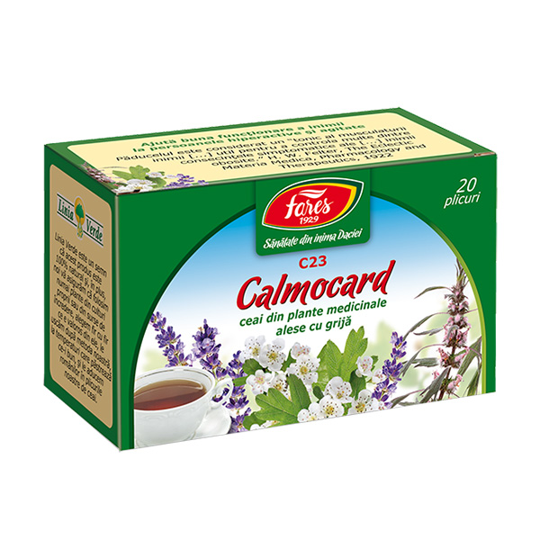 Ceai calmocard (20 pliculete) Fares - 30 g imagine produs 2021 Fares