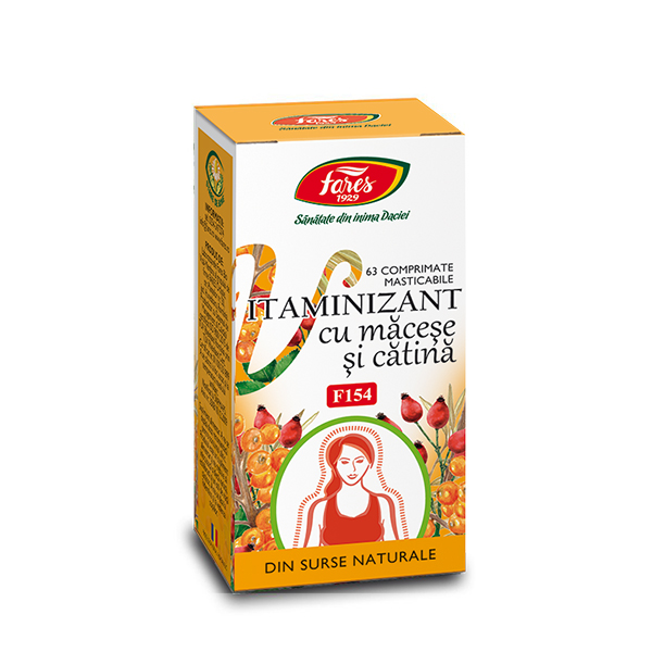 Vitaminizant cu macese si catina Fares – 63 comprimate driedfruits.ro/ Capsule si comprimate