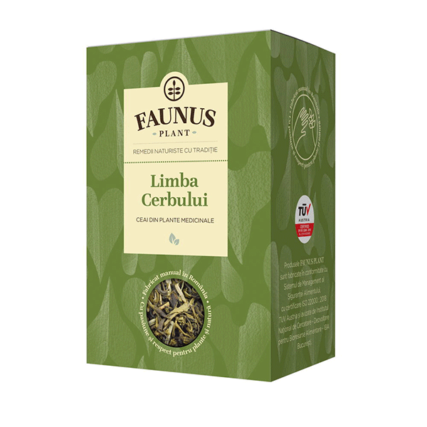 Ceai limba cerbului Faunus Plant – 50 g driedfruits.ro/ Ceaiuri & Creme medicinale