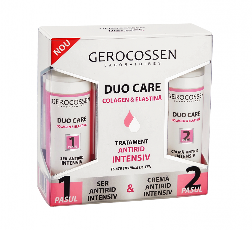 Tratament antirid intensiv Duo Care Gerocossen - crema 30 ml + ser 30 ml
