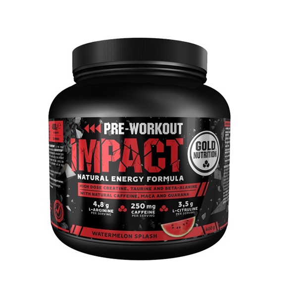 Pre-workout (impact) pepene rosu GoldNutrition - 400 g