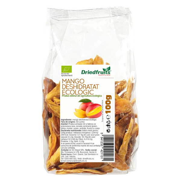 Mango deshidratat BIO Driedfruits – 100 g Dried Fruits Fructe Deshidratate & Confiate