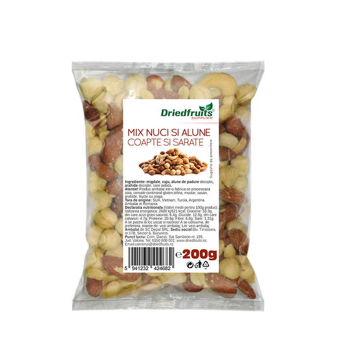 Mix nuci si alune coapte si sarate Driedfruits – 200 g