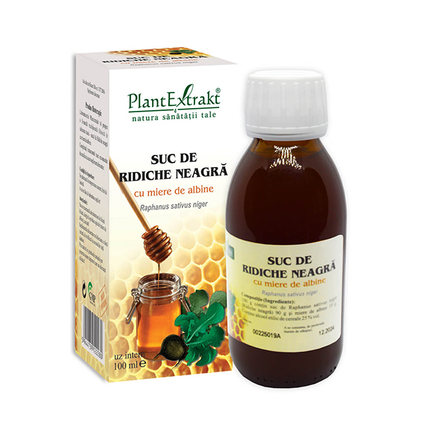 Suc de ridiche neagra cu miere PlantExtrakt - 100 ml