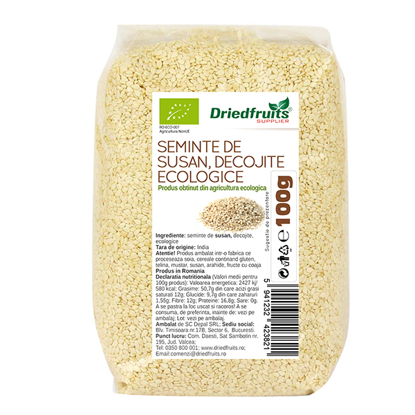 Susan decorticat BIO Driedfruits – 100 g Dried Fruits Cereale & Leguminoase & Seminte
