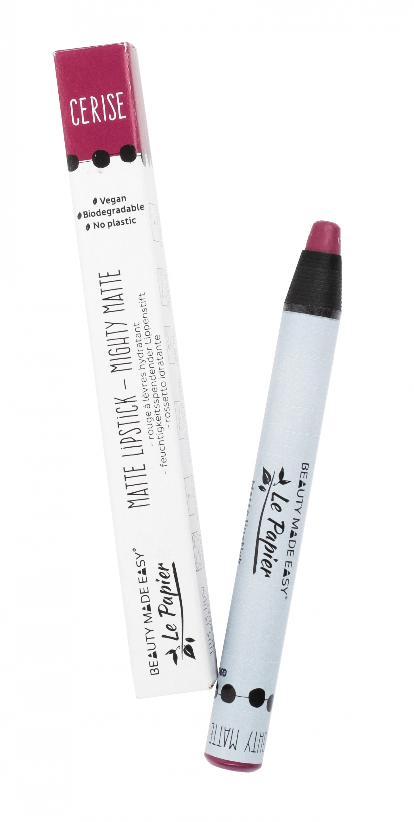 Creion – ruj hidratant (cerise) – zero plastic Beauty Made Easy – 6 g