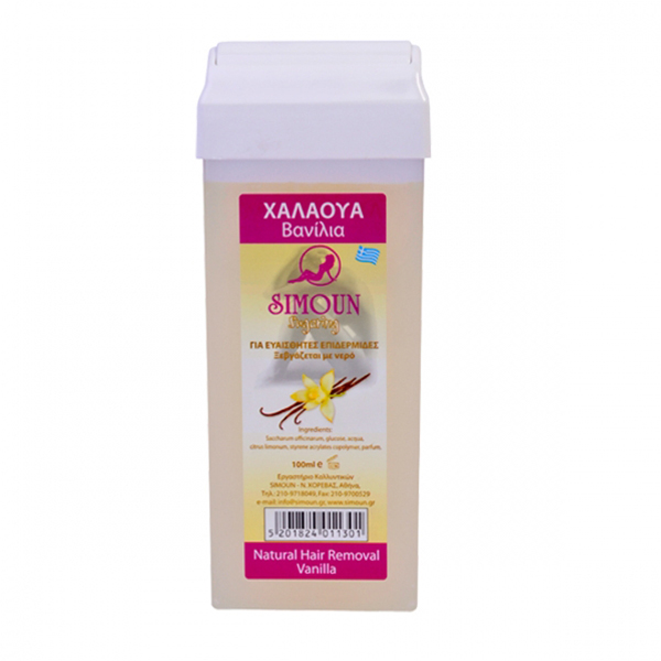Roll-on ceara naturala de zahar pentru epilat (aroma vanilie) Simoun – 100 g driedfruits.ro/ Cosmetice & Uleiuri Cosmetice