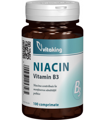 Vitamina B3 (Niacina) 100 mg Vitaking - 100 comprimate