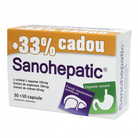 Sanohepatic 40+ Zdrovit - 30 capsule + 33% cadou