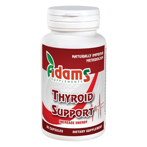 Thyroid Support Adams Supplements – 30 capsule Adams Supplements Capsule si comprimate