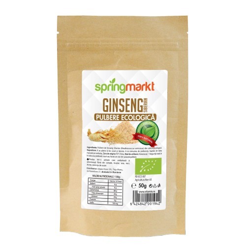 Ginseng siberian pudra BIO Springmarkt – 50 g driedfruits.ro/ Pudre Nutritive
