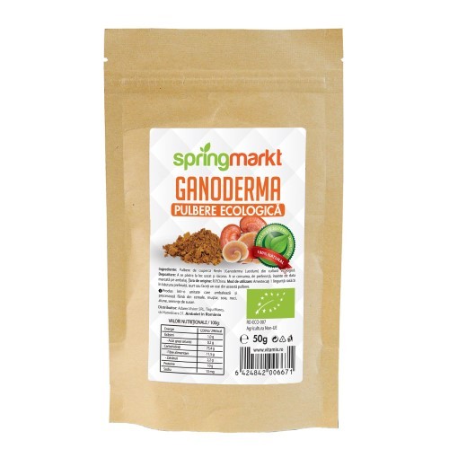 Ganoderma – Reishi pudra BIO Springmarkt – 50 g driedfruits.ro/ Pudre Nutritive