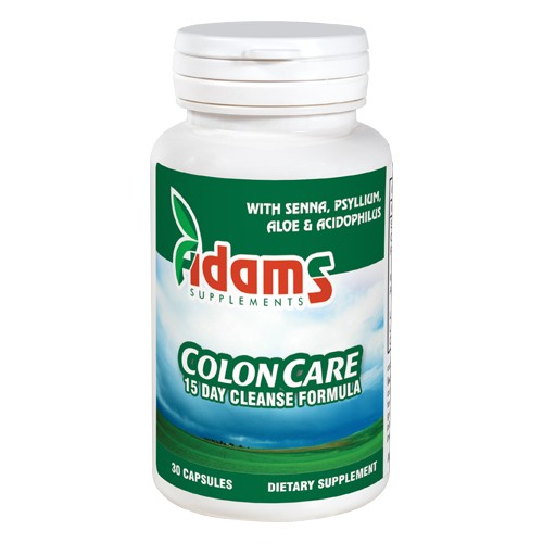 ColonCare - Detoxifiant in 15 zile Adams Supplements - 30 capsule