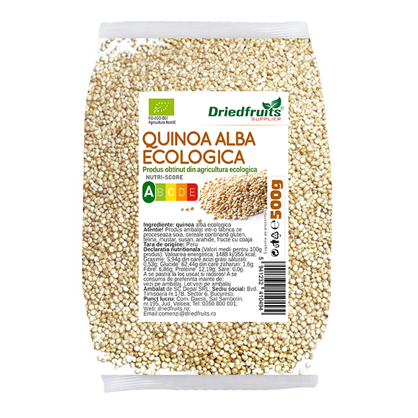 Quinoa alba BIO Driedfruits – 500 g Dried Fruits Cereale & Leguminoase & Seminte